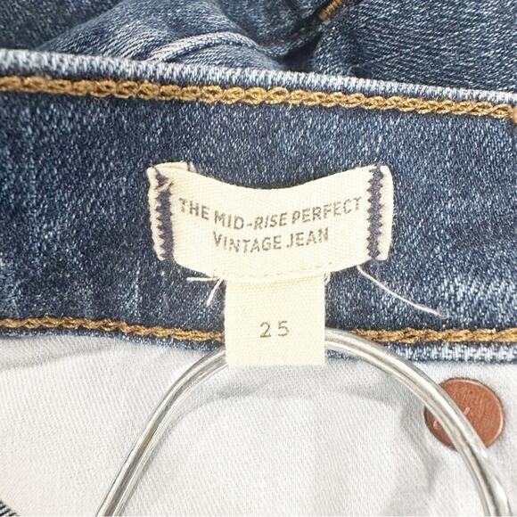Madewell Jeans Womens Mid-Rise Perfect Vintage Deming‎ Wash Tapered Momjeans 25 - Picture 6 of 7